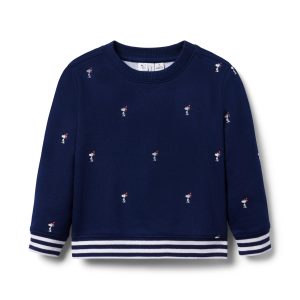 PEANUTS™ Snoopy Santa Striped Cuff Sweatshirt