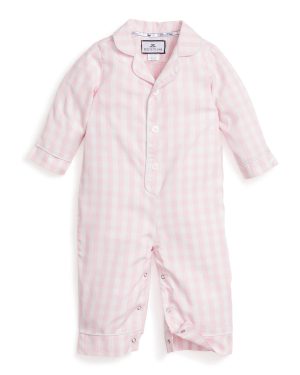 Pink Gingham Romper