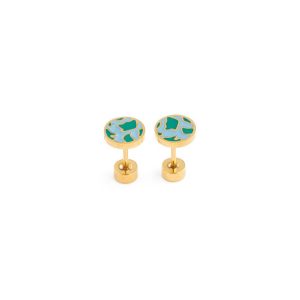 Earth Stud Earrings