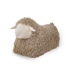 Baa Baa Sheep Taupe Pouf Cover