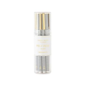 Black Stripe Bulk Felt Pen Set (Set of 12)