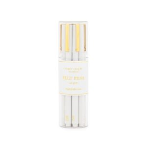 Bulk Felt Pen Set, White (Set of 12)