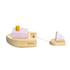 Ofune Wind-Up Wooden Boat - Lavender