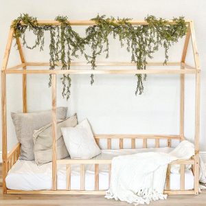 Montessori House Bed with Rails / Size Crib