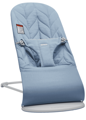 Baby Bouncer Bliss: Petal Quilt Woven | Blue