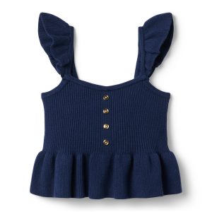 Ribbed Peplum Top