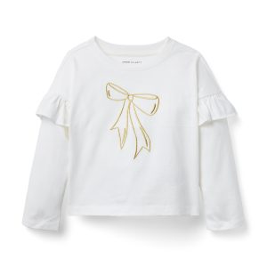 Embroidered Bow Top