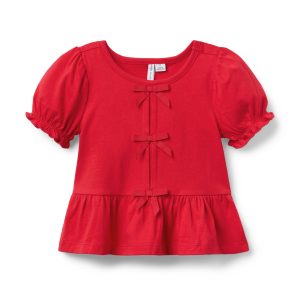 Bow Peplum Top
