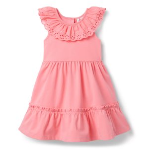 Eyelet Ruffle Dress